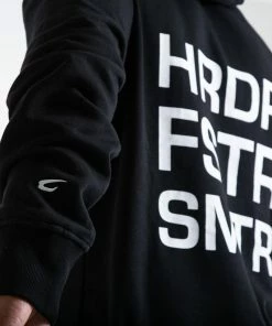 Boxraw HRDR FSTR SMTR UNISEX HOODIE - BLACK MEN