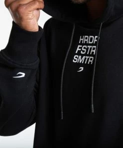 Boxraw HRDR FSTR SMTR UNISEX HOODIE - BLACK MEN