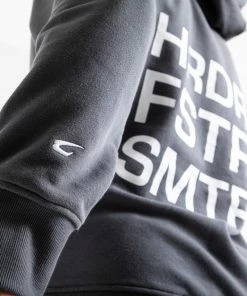 Boxraw HRDR FSTR SMTR UNISEX HOODIE - CHARCOAL MEN