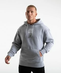 Boxraw HRDR FSTR SMTR UNISEX HOODIE - GREY MEN