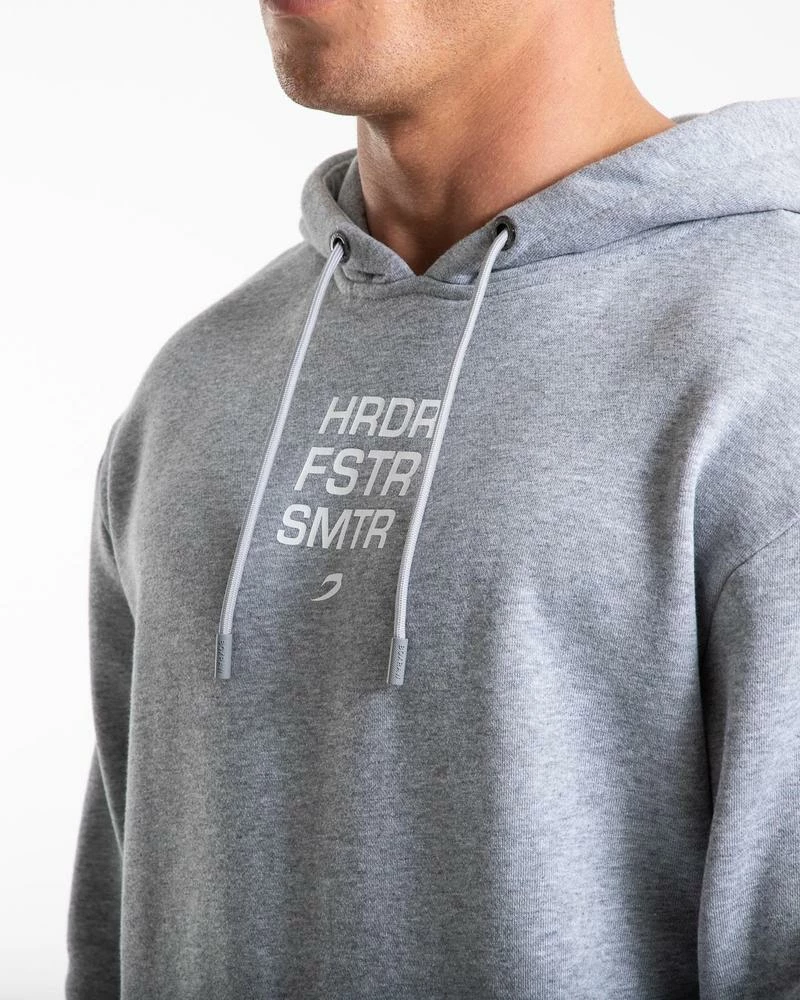 Boxraw HRDR FSTR SMTR UNISEX HOODIE - GREY MEN