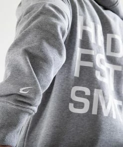 Boxraw HRDR FSTR SMTR UNISEX HOODIE - GREY MEN