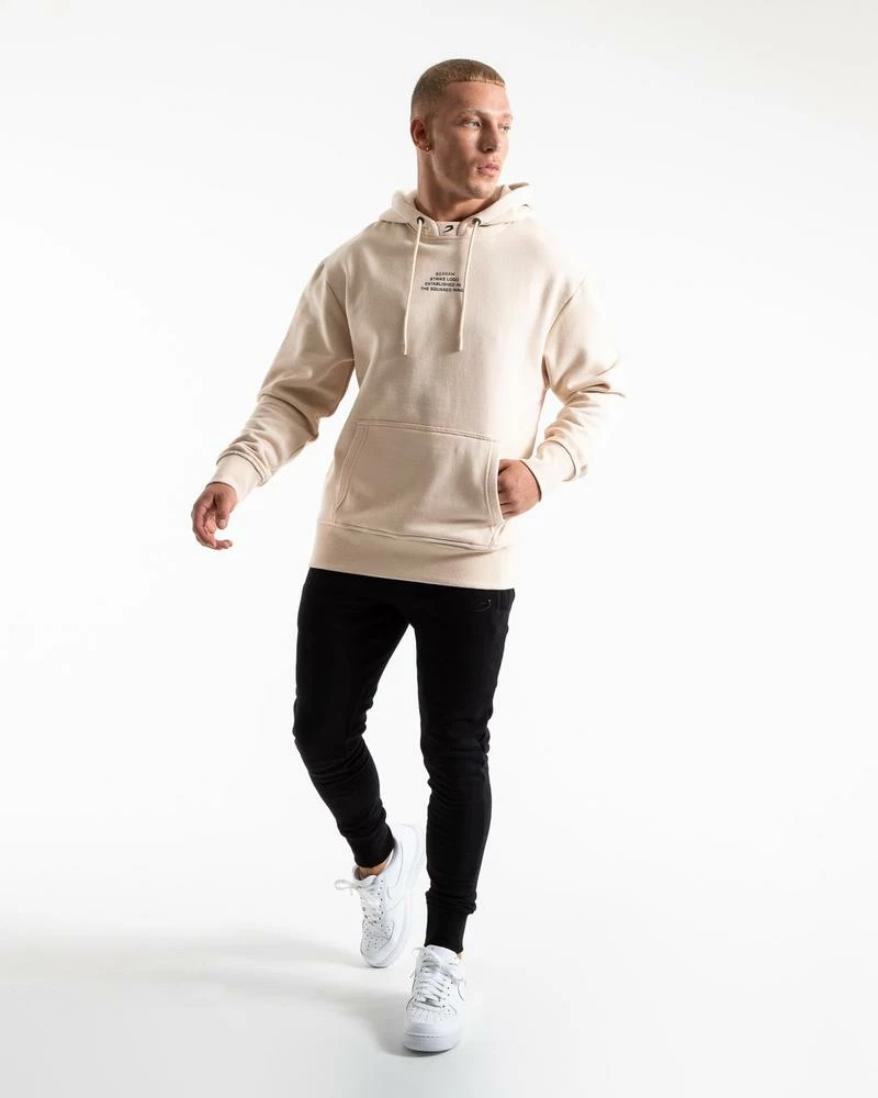 Boxraw MEN ESTABLISHED UNISEX HOODIE - STONE