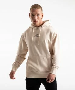 Boxraw MEN ESTABLISHED UNISEX HOODIE - STONE