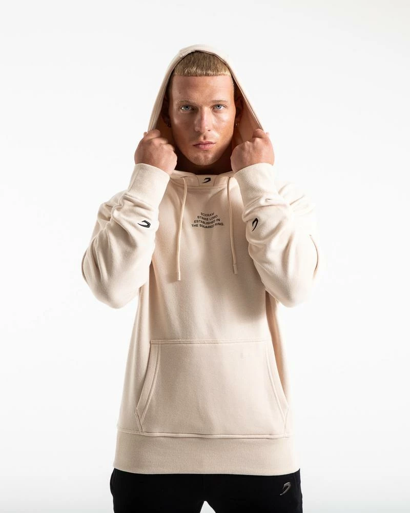 Boxraw MEN ESTABLISHED UNISEX HOODIE - STONE