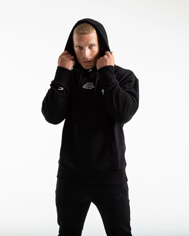 Boxraw ESTABLISHED UNISEX HOODIE - BLACK MEN