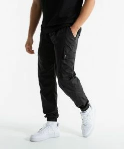 Boxraw DUNDEE CARGO PANTS - BLACK MEN