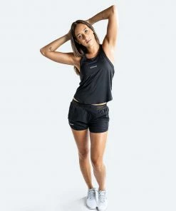 Boxraw Women WOMEN'S MIA STRINGER TANK - BLACK