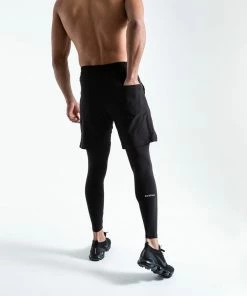 Boxraw PEP SHORTS (2-IN-1 TRAINING TIGHTS) - BLACK