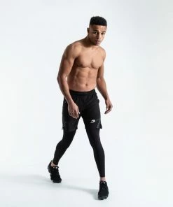 Boxraw PEP SHORTS (2-IN-1 TRAINING TIGHTS) - BLACK