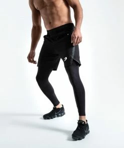 Boxraw PEP SHORTS (2-IN-1 TRAINING TIGHTS) - BLACK