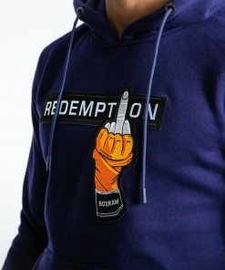 Boxraw MEN REDEMPTION HOODIE - NAVY