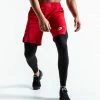 Boxraw PEP SHORTS (2-IN-1 TRAINING TIGHTS) - RED