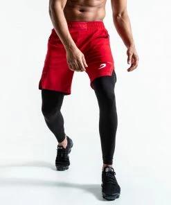 Boxraw PEP SHORTS (2-IN-1 TRAINING TIGHTS) - RED