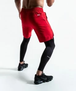 Boxraw PEP SHORTS (2-IN-1 TRAINING TIGHTS) - RED