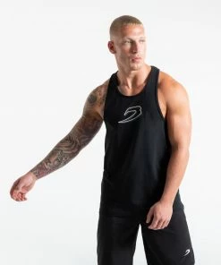 Boxraw STENCIL STRIKE TANK BLACK MEN