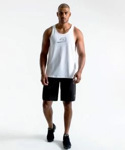 Boxraw MEN STENCIL STRIKE TANK WHITE