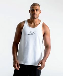 Boxraw MEN STENCIL STRIKE TANK WHITE
