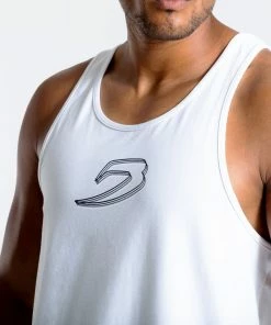 Boxraw MEN STENCIL STRIKE TANK WHITE