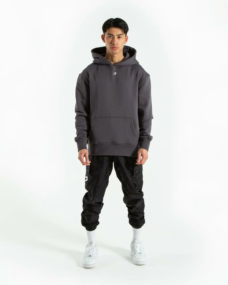 Boxraw STRIKE LOGO HOODIE - CHARCOAL MEN