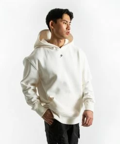 Boxraw MEN STRIKE LOGO HOODIE - CREAM