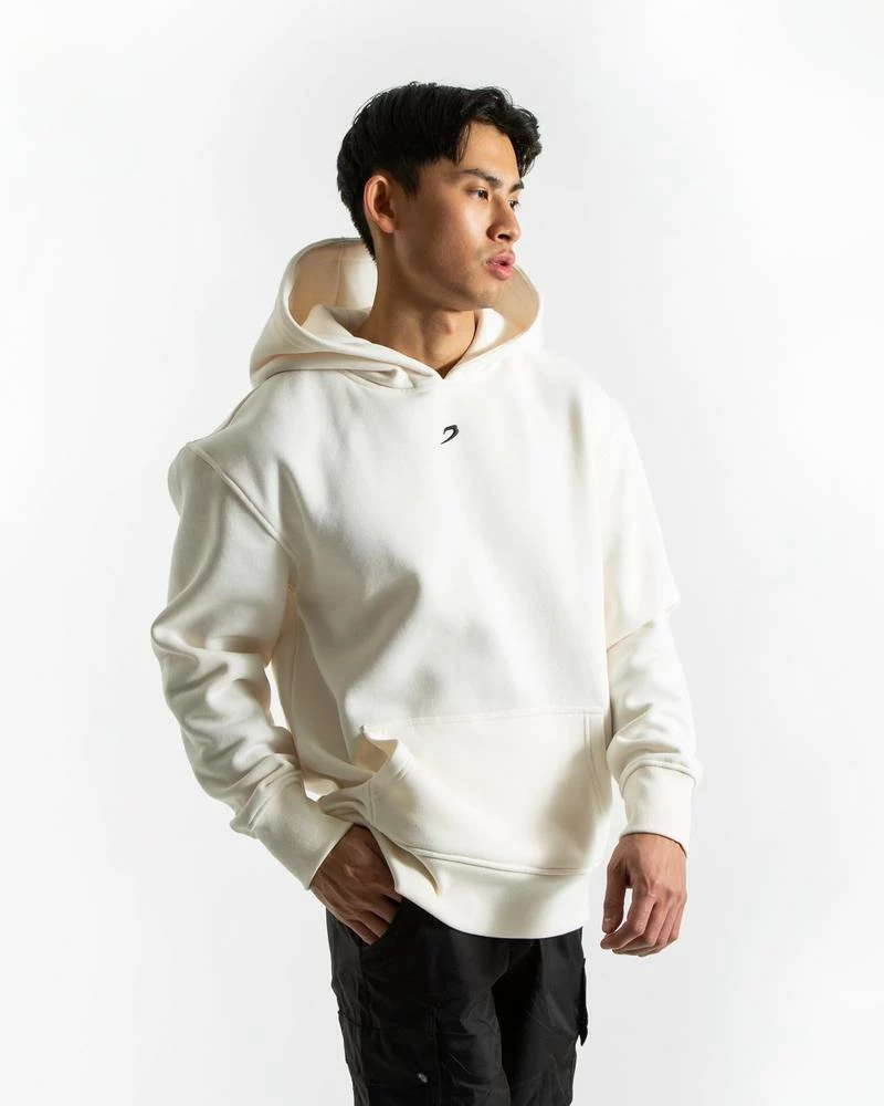 Boxraw MEN STRIKE LOGO HOODIE - CREAM