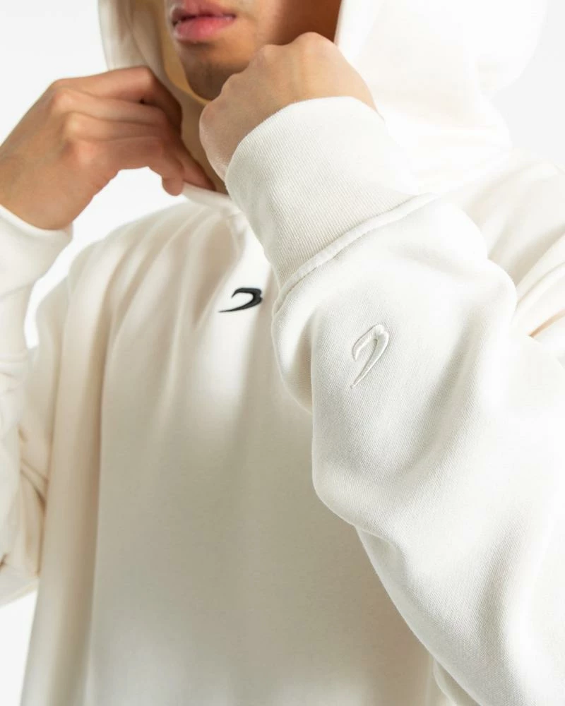 Boxraw MEN STRIKE LOGO HOODIE - CREAM