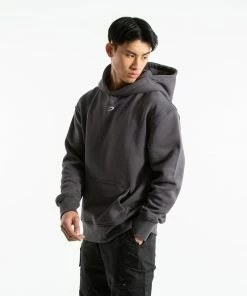 Boxraw STRIKE LOGO HOODIE - CHARCOAL MEN