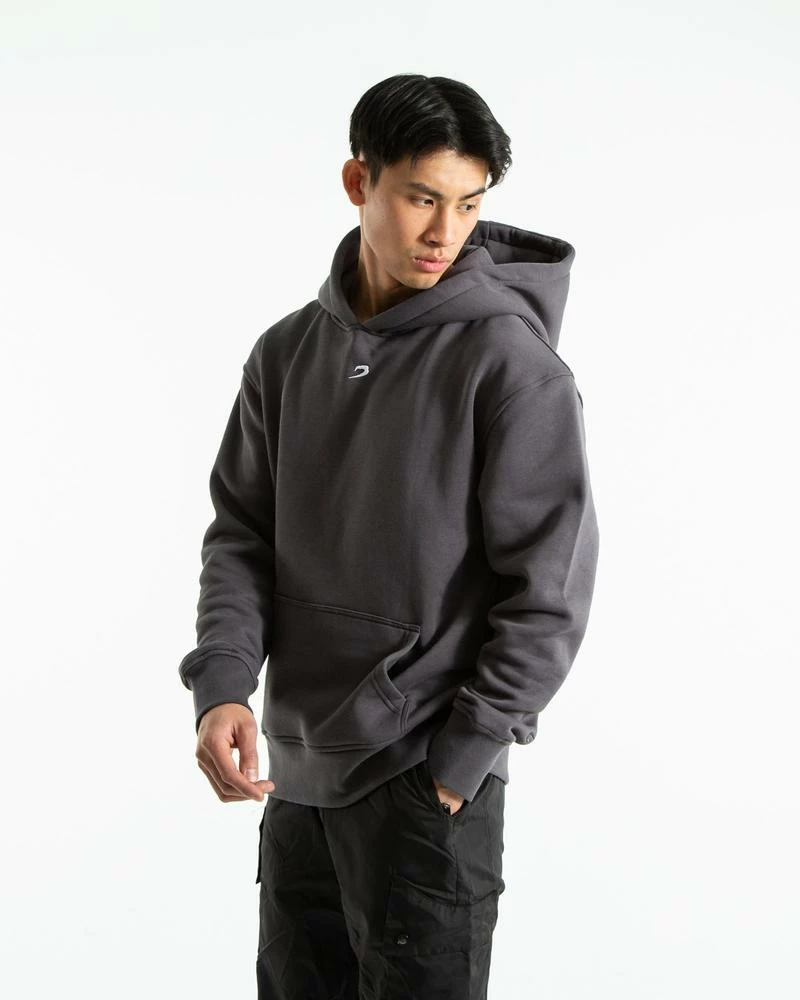Boxraw STRIKE LOGO HOODIE - CHARCOAL MEN