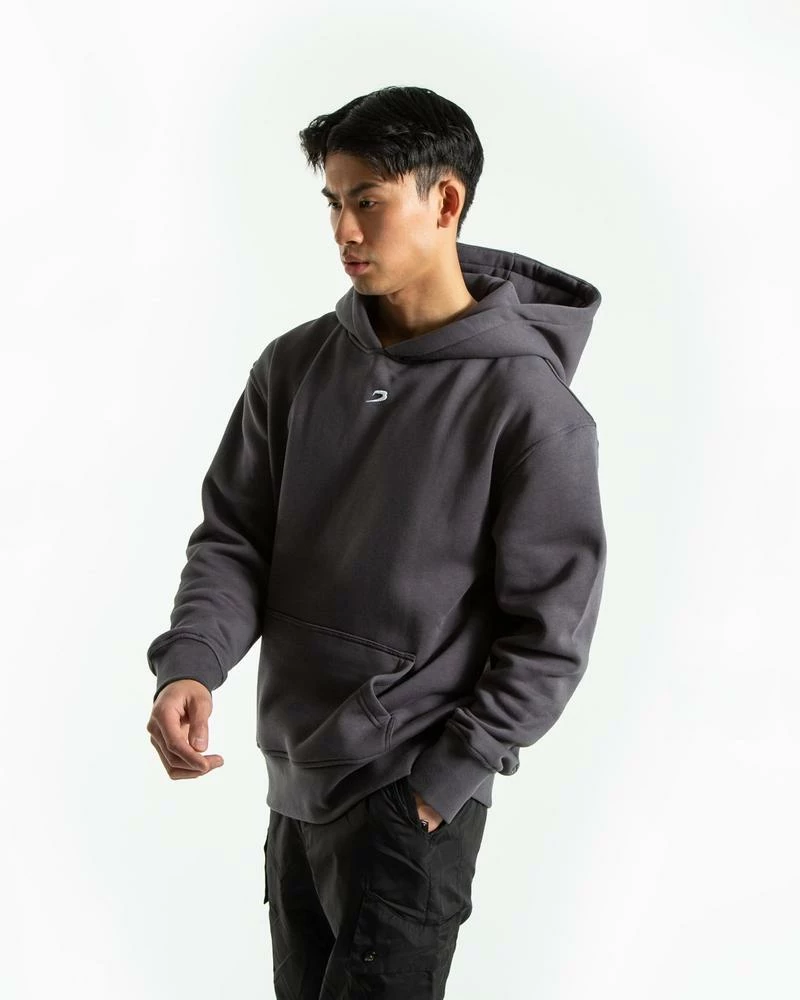 Boxraw STRIKE LOGO HOODIE - CHARCOAL MEN