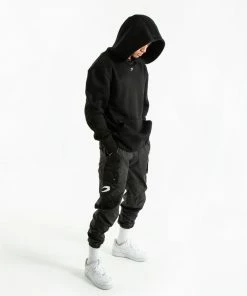 Boxraw MEN STRIKE LOGO HOODIE - BLACK