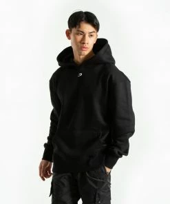 Boxraw MEN STRIKE LOGO HOODIE - BLACK