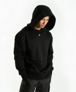 Boxraw MEN STRIKE LOGO HOODIE - BLACK