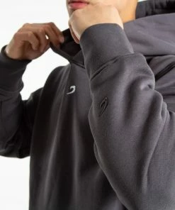 Boxraw STRIKE LOGO HOODIE - CHARCOAL MEN