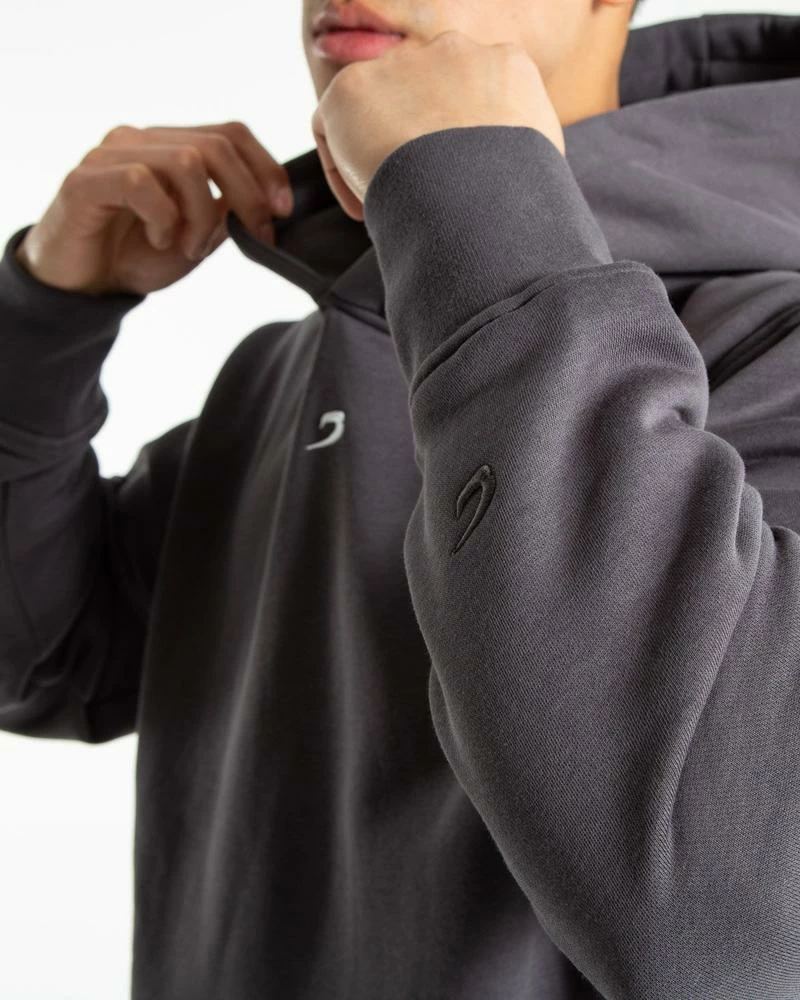 Boxraw STRIKE LOGO HOODIE - CHARCOAL MEN
