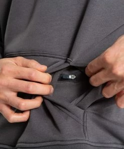 Boxraw STRIKE LOGO HOODIE - CHARCOAL MEN