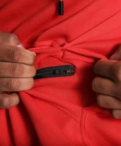 Boxraw TANK HOODIE - RED MEN