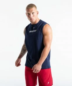 Boxraw MEN UNDISPUTED17 GRAPHIC MUSCLE TANK NAVY