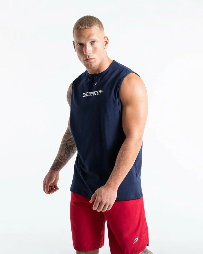 Boxraw MEN UNDISPUTED17 GRAPHIC MUSCLE TANK NAVY