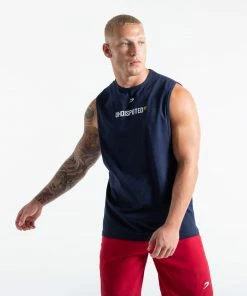 Boxraw MEN UNDISPUTED17 GRAPHIC MUSCLE TANK NAVY