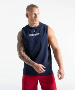 Boxraw MEN UNDISPUTED17 GRAPHIC MUSCLE TANK NAVY