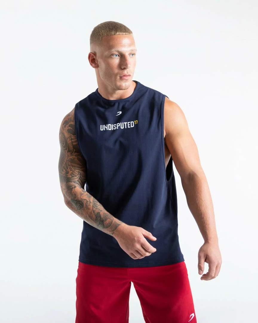 Boxraw MEN UNDISPUTED17 GRAPHIC MUSCLE TANK NAVY