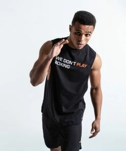 Boxraw MEN WE DON'T PLAY BOXING MUSCLE TANK - BLACK