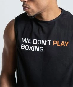 Boxraw MEN WE DON'T PLAY BOXING MUSCLE TANK - BLACK