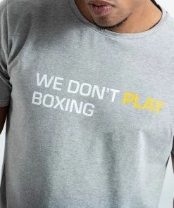 Boxraw WE DON'T PLAY BOXING T-SHIRT - GREY