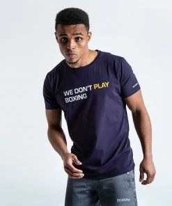 Boxraw MEN WE DON'T PLAY BOXING T-SHIRT - NAVY