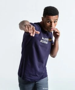 Boxraw MEN WE DON'T PLAY BOXING T-SHIRT - NAVY