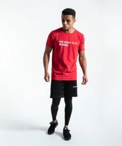 Boxraw MEN WE DON'T PLAY BOXING T-SHIRT - RED