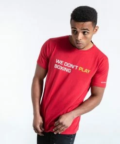 Boxraw MEN WE DON'T PLAY BOXING T-SHIRT - RED