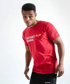 Boxraw MEN WE DON'T PLAY BOXING T-SHIRT - RED